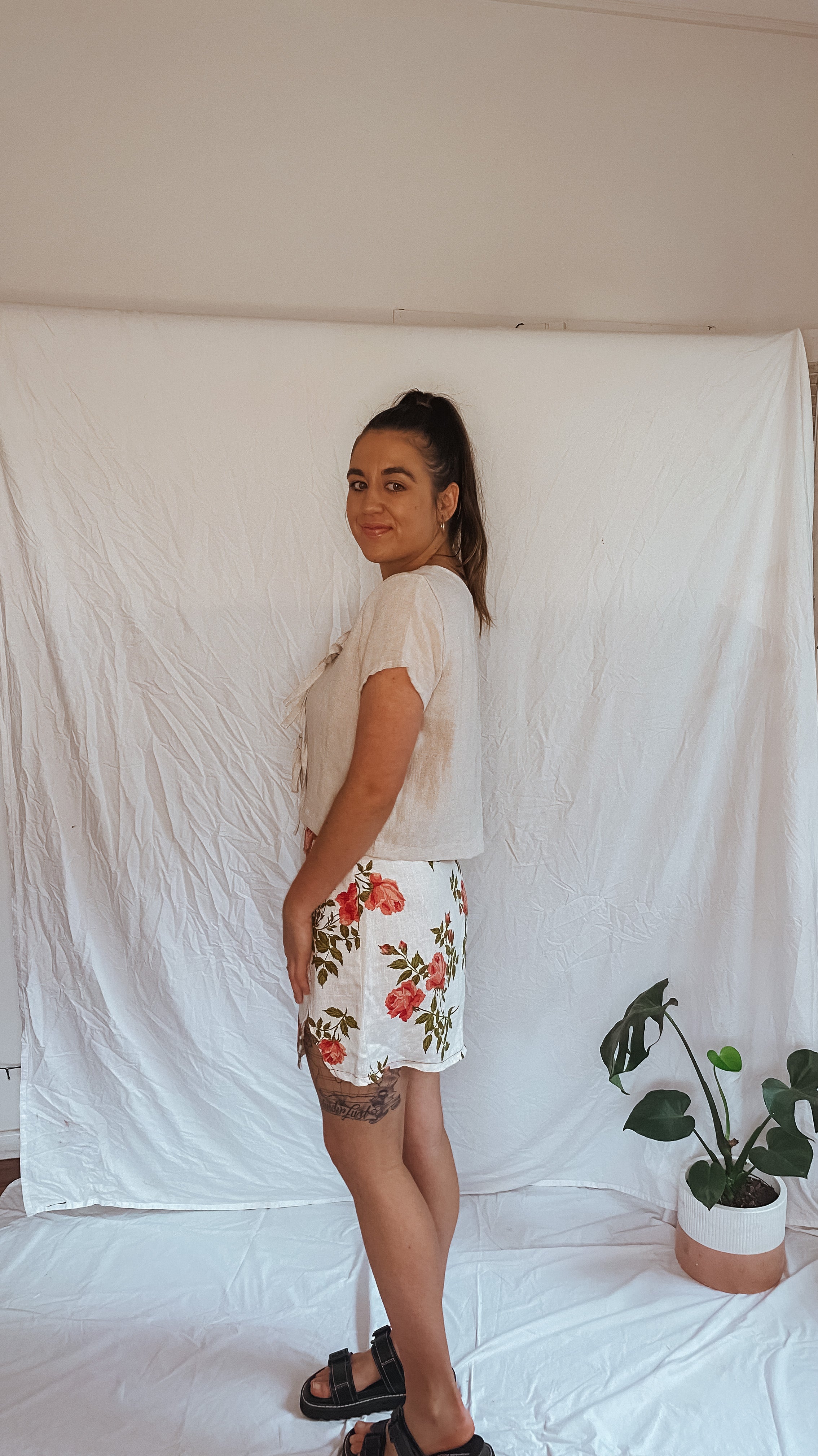 Sass Skirt - Vintage Rose Garden