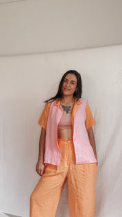 Henry Pants - Blossom Orange Linen