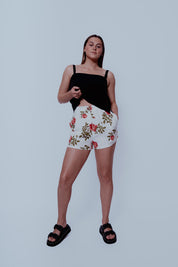 Harriet Pleat Pants - Vintage Rose Garden