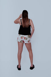 Harriet Pleat Pants - Vintage Rose Garden